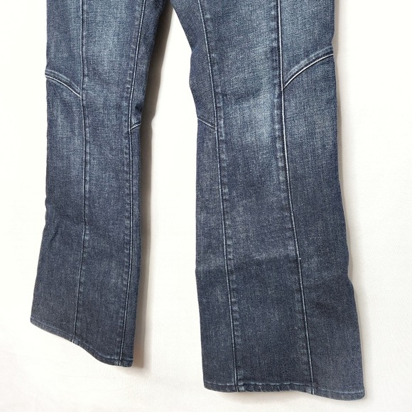 Vintage Gap Y2K 2001 Flare Leg Denim Center Pleat Wide Jeans Size 10 - Picture 5 of 9